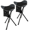 REDCAMP 2 Pack 22.4IN Tall Folding Tripod Stools for Adults, Lightweight Portable Camping Stools for Fishing Hunting Backpacking