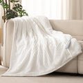 Reaks Electric Heated Throw Blanket, Silky Soft Flannel & Sherpa Heating Blanket Throw with 5 Heat Levels & 3 Hours Auto Off, Wa