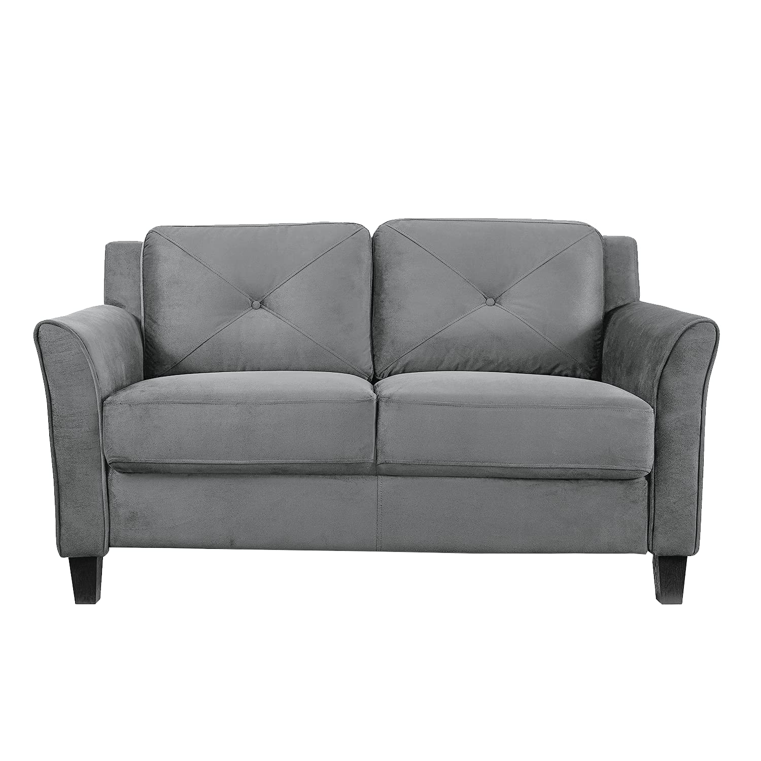 Lifestyle Solutions Harrington Loveseat, Dark Grey