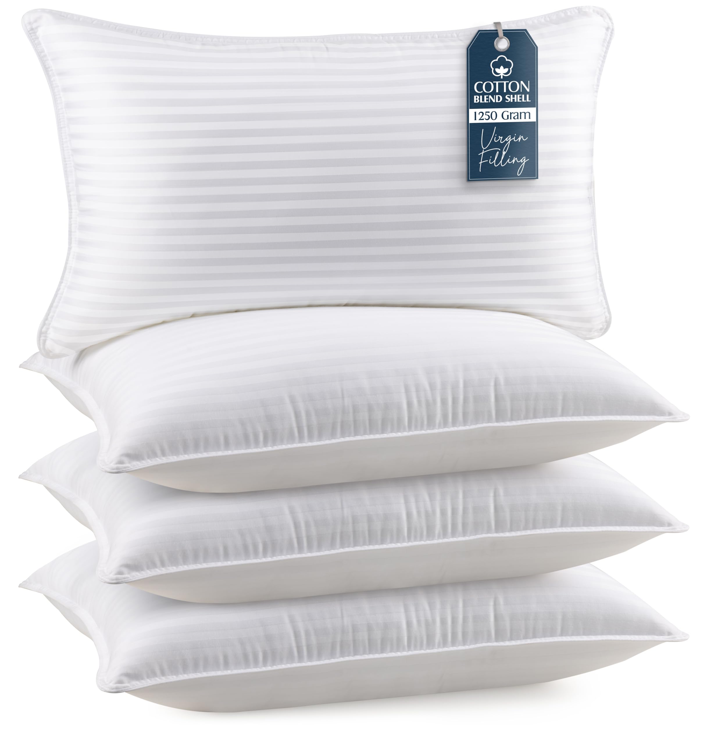 Utopia Bedding Bed Pillows for Sleeping King Size (White), Set of 4, Cooling Hotel Quality, for Back, Stomach or Side Sleepers