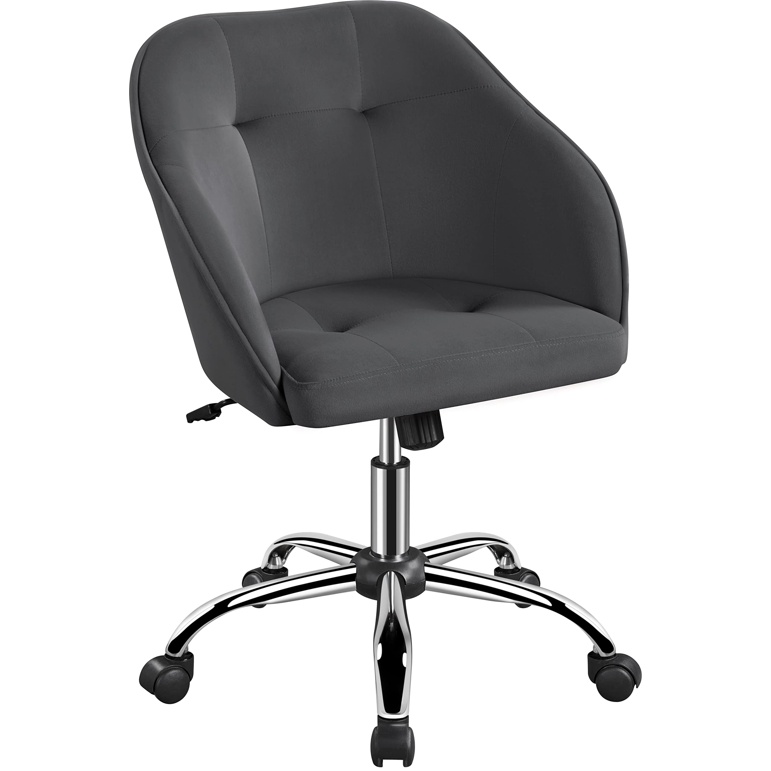 Yaheetech Office Chair Height Adjustable Mid Back Chair Swivel Large Seat Chairs Desk Chair Computer Chair on Wheels with Armres