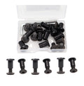binifiMux 10-Pack M6 x 10mm Hex Socket Cap M6x15mm Black Bolts Connecting Cap Nuts Set for Furniture Beds Cupboard