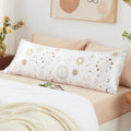 EXQ Home Satin Body Pillow Pillowcase Super Soft Silk Pillowcase, Body Pillow Cover with Envelope Closure White Moon (20x54)