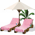Fumete 2 Packs Pool Lounge Chair Cover 30 x 85 Inch Patio Chaise Lounge Covers Microfiber Beach Chair Towel Portable Stripe Chai