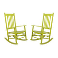 Shine Company Vermont Rocking Chairs, Outdoor Front Porch Rocker Set of 2, Lime