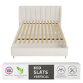 Greaton, 0.75-Inch Vertical Wooden Bunkie Board/Bed Slats, Full, Grey