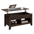 Yaheetech Lift Top Coffee Table with Hidden Storage Compartment & Seperated Lower Shelf, Lift Up Coffee Table, Rising Tabletop D