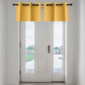 YGO Thermal Insulated Blackout Kitchen Valances - Energy Efficient Grommet Top Valance Drapes for Small Window (Yellow, Double P