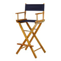 Casual Home 30 Directors Chair Honey Oak Frame-with Navy Canvas, Bar Height