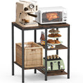 OGEMXU Kitchen Bakers Rack, Microwave Stand with Storage, 4-Tier Kitchen Stand with Adjustable Shelves, Extra Storage for Kitche