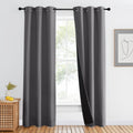 NICETOWN Grey Full Shade Curtain Panel, Gray, 42 x 80 inch, Energy Smart & Noise Blocking Out Blackout Drape for Dining Room Win