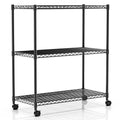 Simple Deluxe 3-Tier Storage Shelves, 750 Lbs Loading Capacity, 24.02 W x 13.78 D x 29.92 H Shelving Unit for Garage, Pantry and