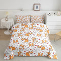Feelyou Kids Kawaii Corgi Comforter Set Cute Dog All Season Down Comforter Boys Girls Cartoon Puppy Dog Bedding Set Lovely Anima