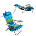 Homevative Cooler+ Folding Backpack Beach Chair with 5 Positions, Towel bar, XL Cooler Pouch, Storage Net, Cup and Phone Holder,