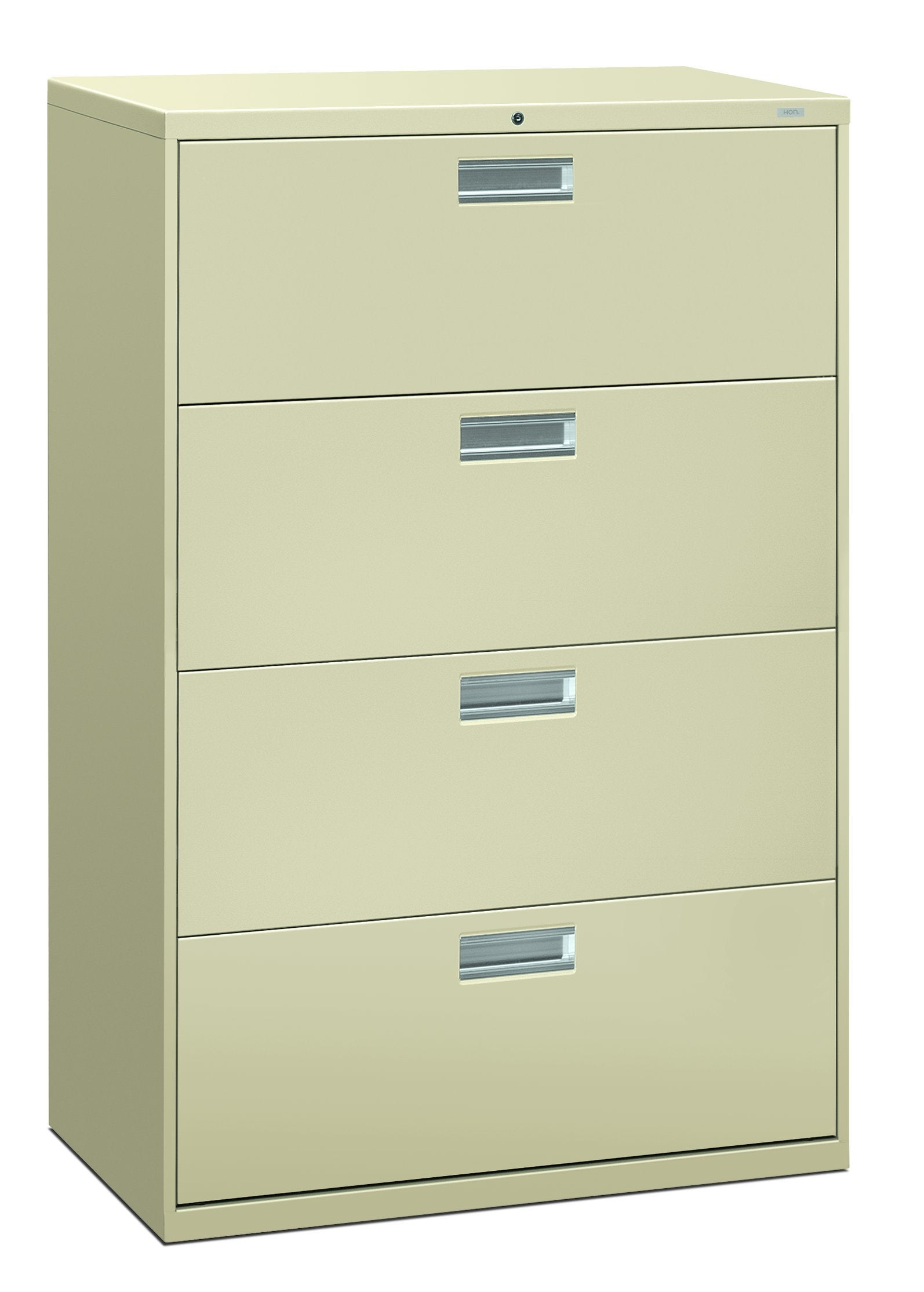 HON Brigade 600 Series Lateral File Cabinet 36 W, 4 Drawers, Putty (H684)
