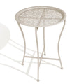 Atlantic Daisy Tray Table, Heavy-Duty Metal Construction, UV-Coated for Outdoor Use, Foldable Stand with Removable Daisy Pattern