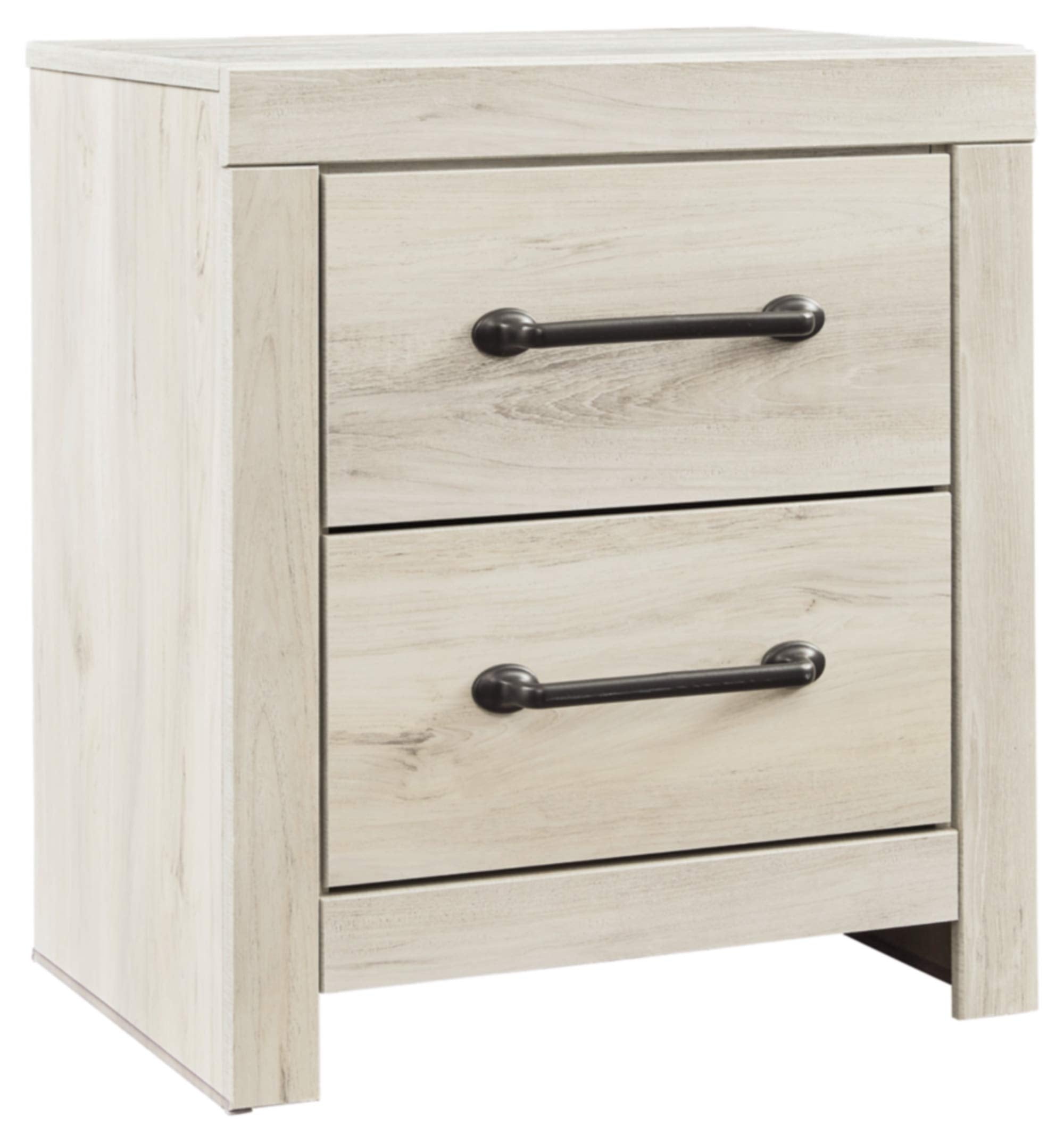 Signature Design by Ashley Cambeck Farmhouse Industrial 2 Drawer Two Drawer Nightstand with 2 Slim-Profile USB Charging Stations