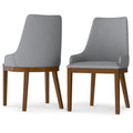 SIMPLIHOME Stephanie Dining Chair Set of 2 in Light Grey Linen Look Fabric, 23.2 x 21.1 x 36.2 inches, Modern Ergonomic Seating 