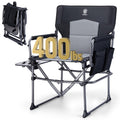 EVER ADVANCED Camping Directors Chair with Side Table, Portable Folding with Compact Size, Heavy Duty Lawn Chair with Pocket fo