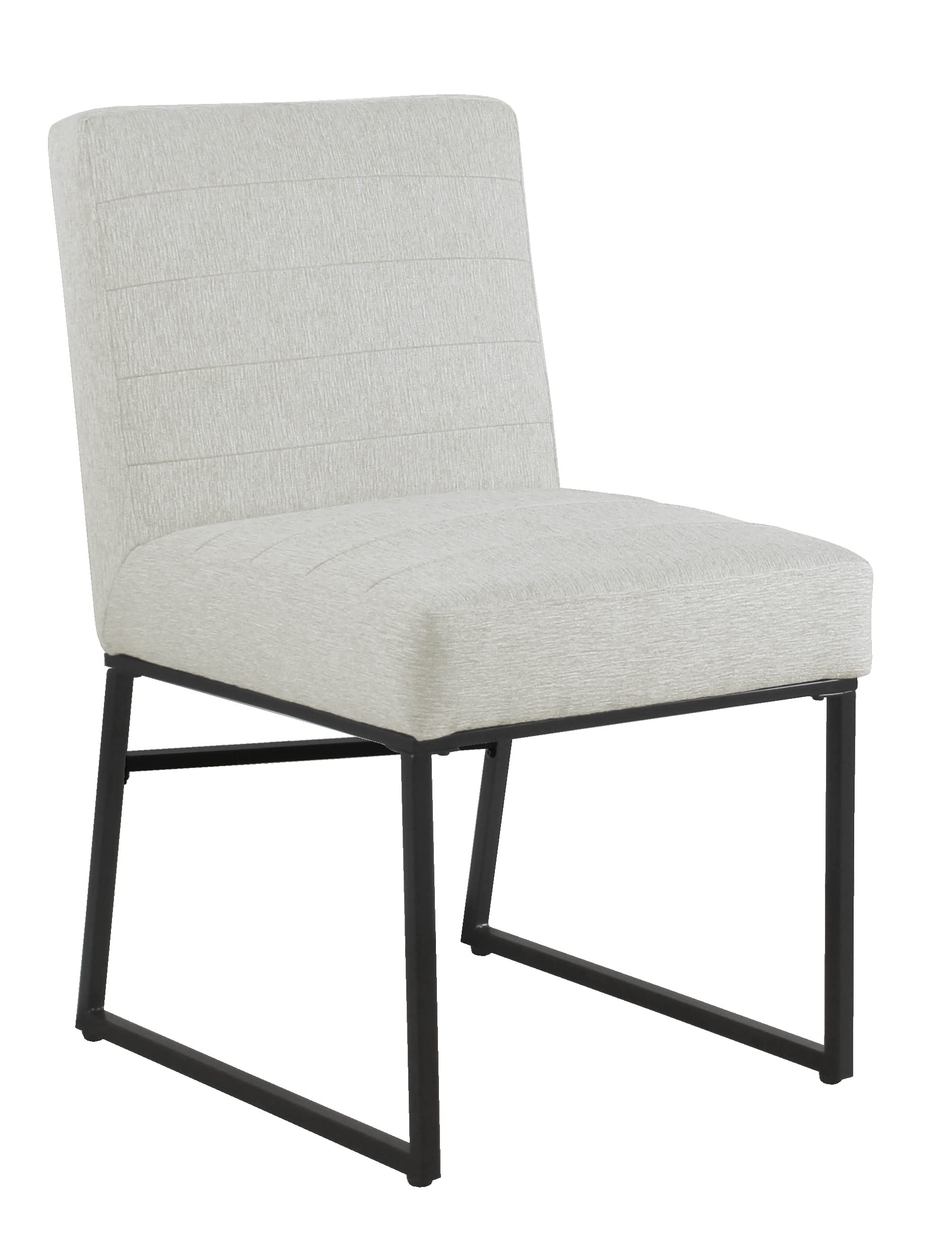 HomePop Channeled Metal Dining Chair - Sustainable Gray Woven (Single Pack)