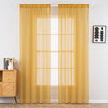 MIULEE 2 Panels Solid Color Sheer Window Curtains Elegant Window Voile Fall Panels/Drapes/Treatment for Bedroom Living Room (54 