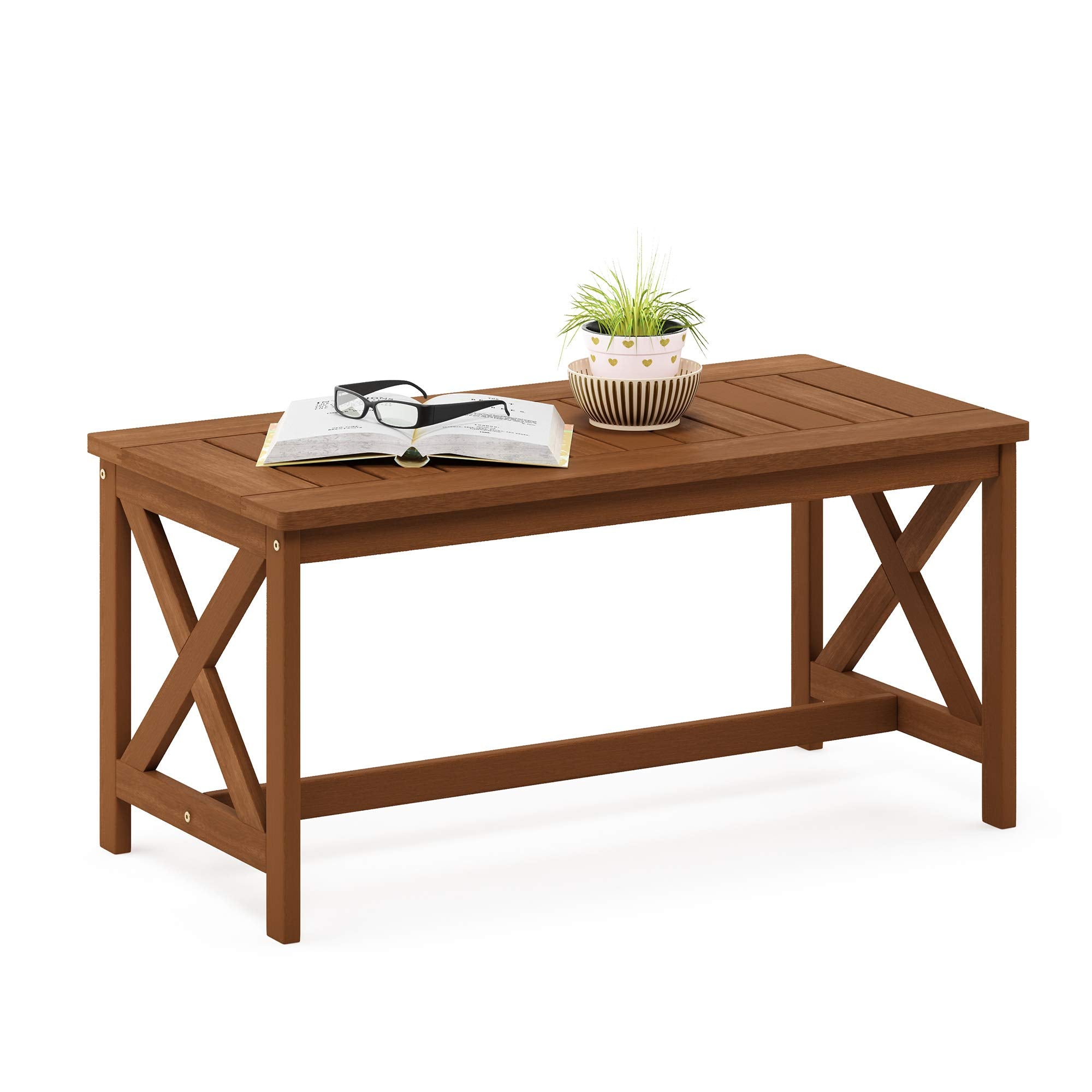 Furinno FG18111 Tioman Coffee Table, X-Leg, Natural