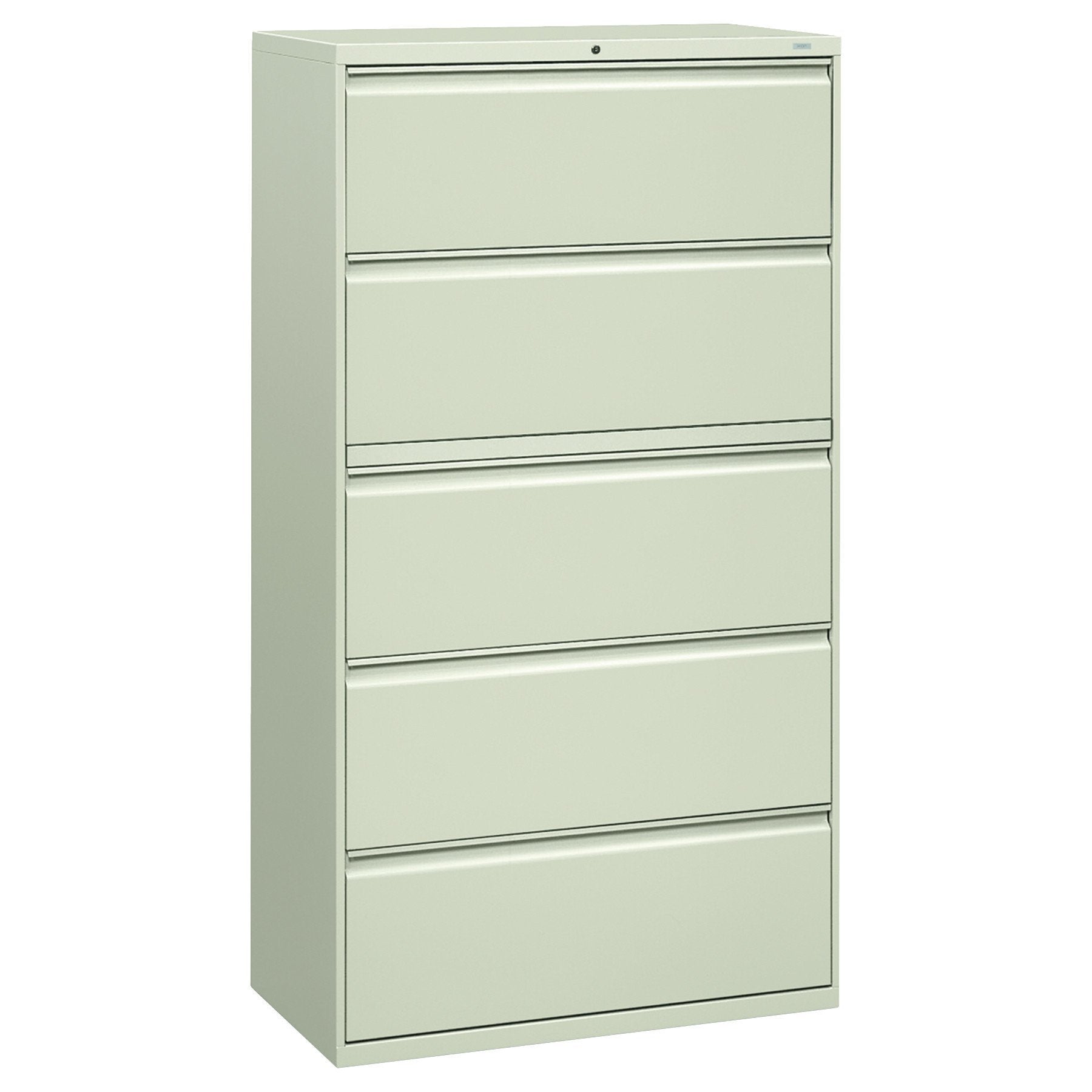 HON 885LQ 800 Series Five-Drawer Lateral File, Roll-Out/Posting Shelves, 36 x 67, Lt Gray