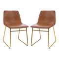 Flash Furniture Butler 18 LeatherSoft Dining Table Height Chairs, Mid-Century Modern Bucket Style Dining Chairs, Set of 2, Light