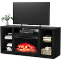 YESHOMY Electric Fireplace TV Stand for Televisions up to 65+ Inch, Media Entertainment Center Console Table with Four Open Stor
