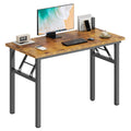 DlandHome Computer Desk Folding Table 39.4 inches Writing Desk for Small Space Folding Desk Laptop Desk No Assembly Required Ret