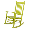 Shine Company Vermont Porch Rocker, High Back Wood Rocking Chair, Lime