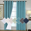 H.VERSAILTEX 100% Blackout Curtains for Bedroom 108 Inches Long Grommet Linen Face Full Light Blocking Curtain Drapes for Living