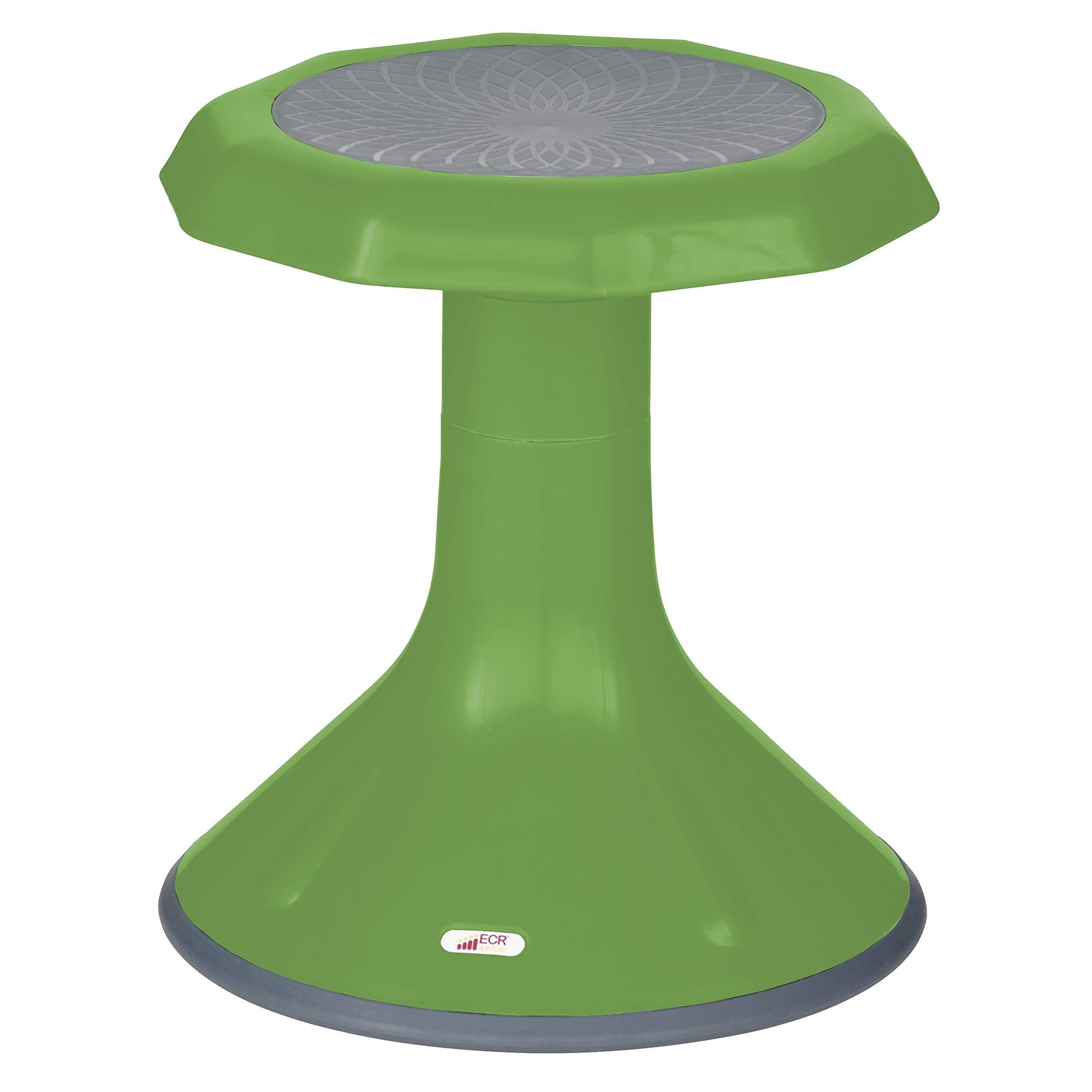 ECR4Kids ACE Active Core Engagement Wobble Stool, 15-Inch Seat Height, Flexible Seating, Grassy Green