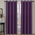 H.VERSAILTEX Bedroom Curtain Panels Blackout Draperies Room Darkening Curtains Window Panel Drapes - (Plum Purple Color) 1 Pair,