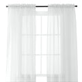 Elegant Comfort 2-Piece Sheer Panel with 2inch -Rod Pocket - Window Curtains 60-inch Width X 84-inch Length - White