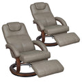 RecPro Charles 28 RV Euro Chair Recliner Modern Design RV Furniture RV Recliner (2 Chairs, Putty)