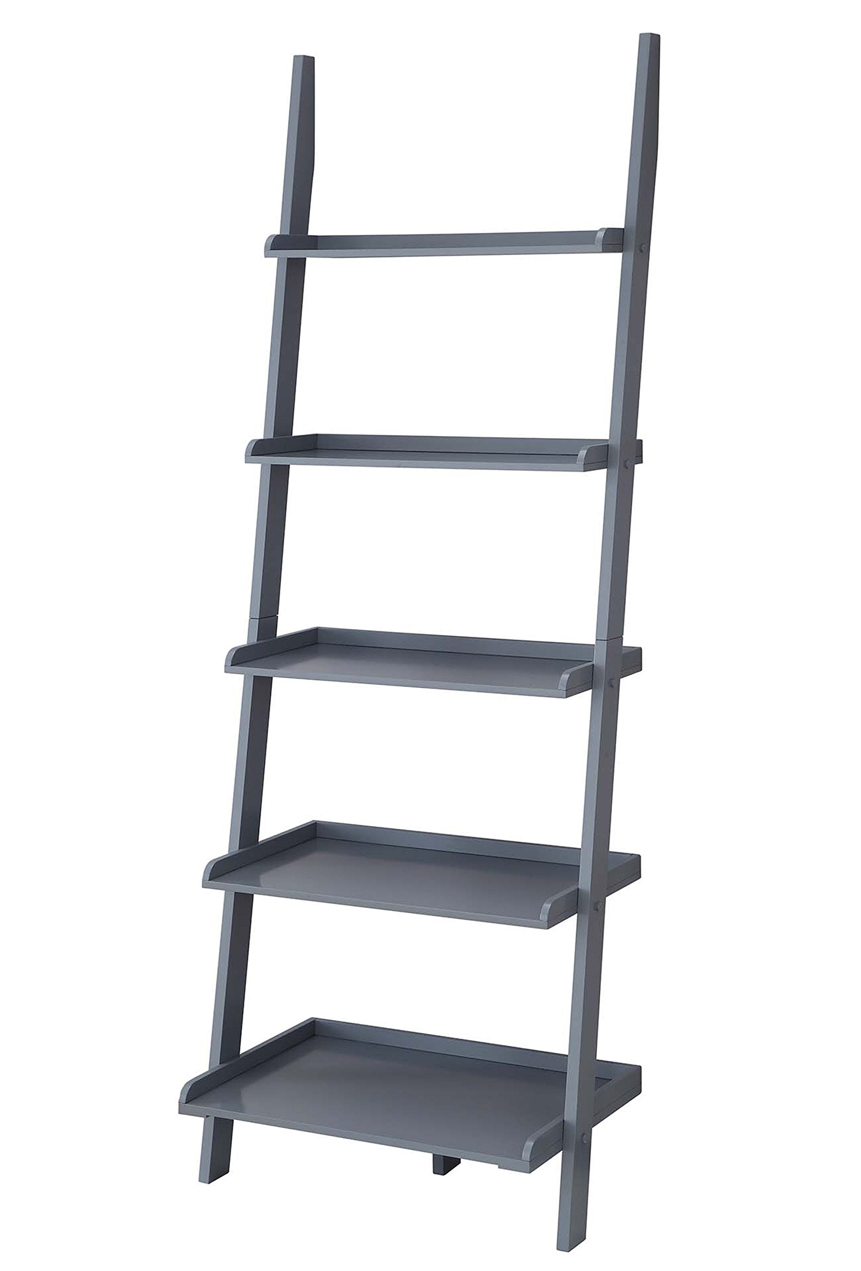 Convenience Concepts American Heritage Bookshelf Ladder, Gray