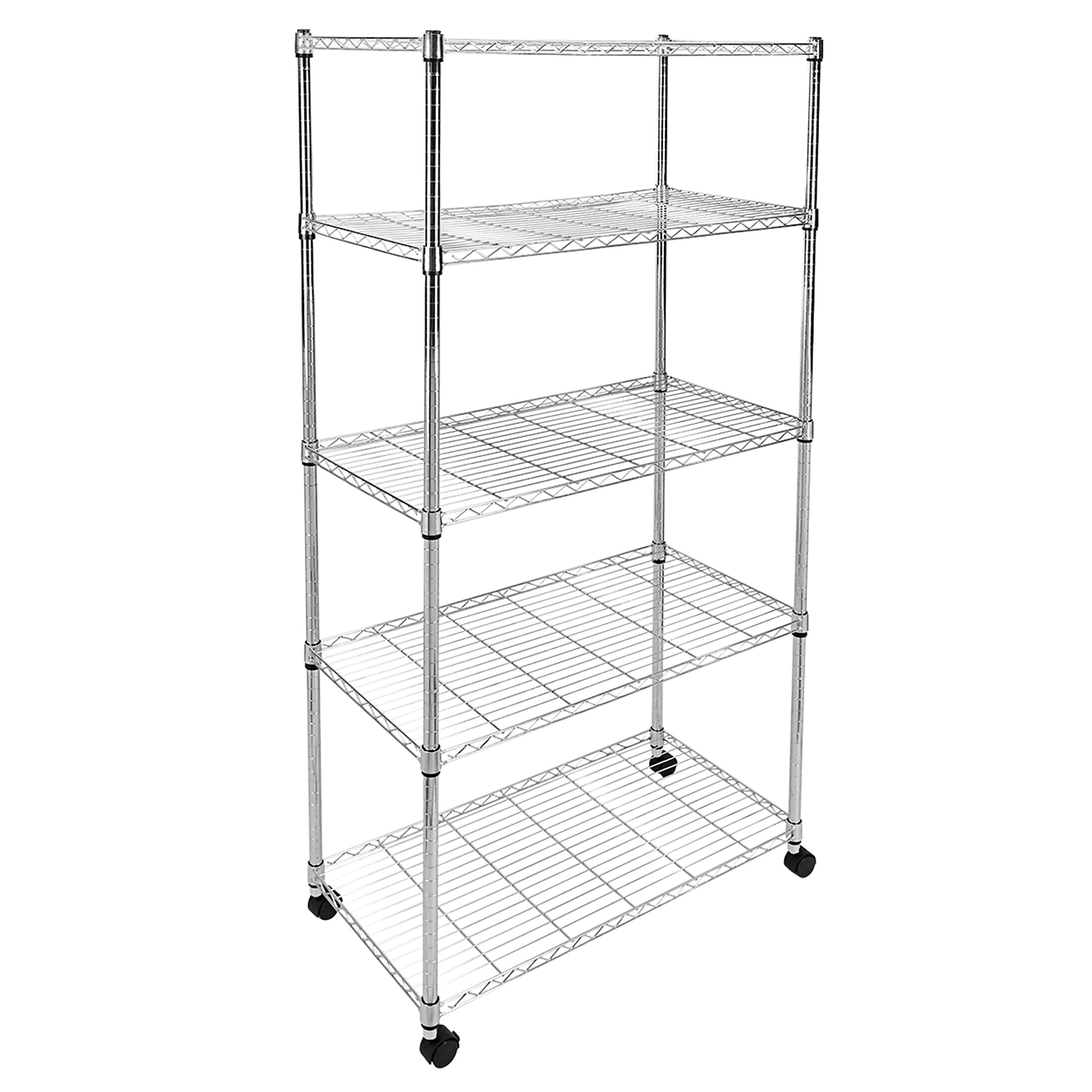 HealSmart Heavy Duty 5-Shelf Storage Shelves, 1750Lb Loading Capacity, 35.43 W x 17.72 D x 70.87 H Adjustable Shelving Unit with