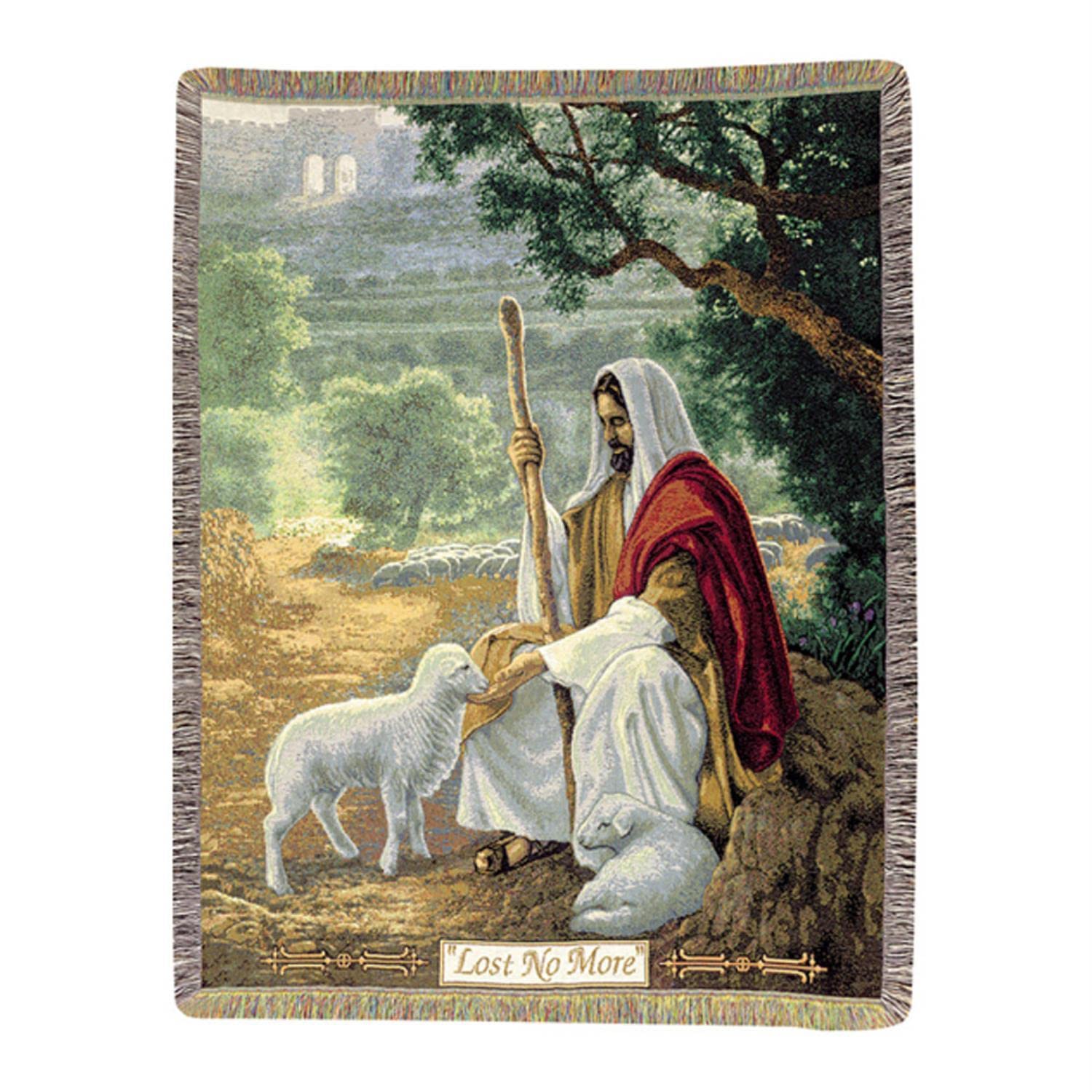 Manual Inspirational Collection 50 x 60-Inch Tapestry Throw, Lost No More