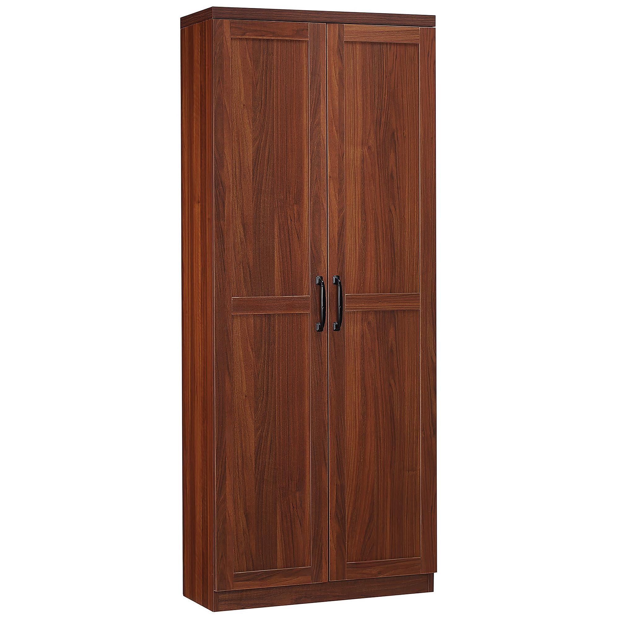 HOMCOM 63 2-Door Kitchen Pantry, Freestanding Storage Cabinet with 5-Tier Shelving and 2 Adjustable Shelves for Dining Room, Bro