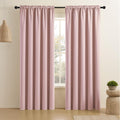 CUCRAF Light Pink Blackout Curtains 96 inch Length 2 Panels Set, Rod Pocket Room Darkening Drapes for Bedroom Living Room, Insul