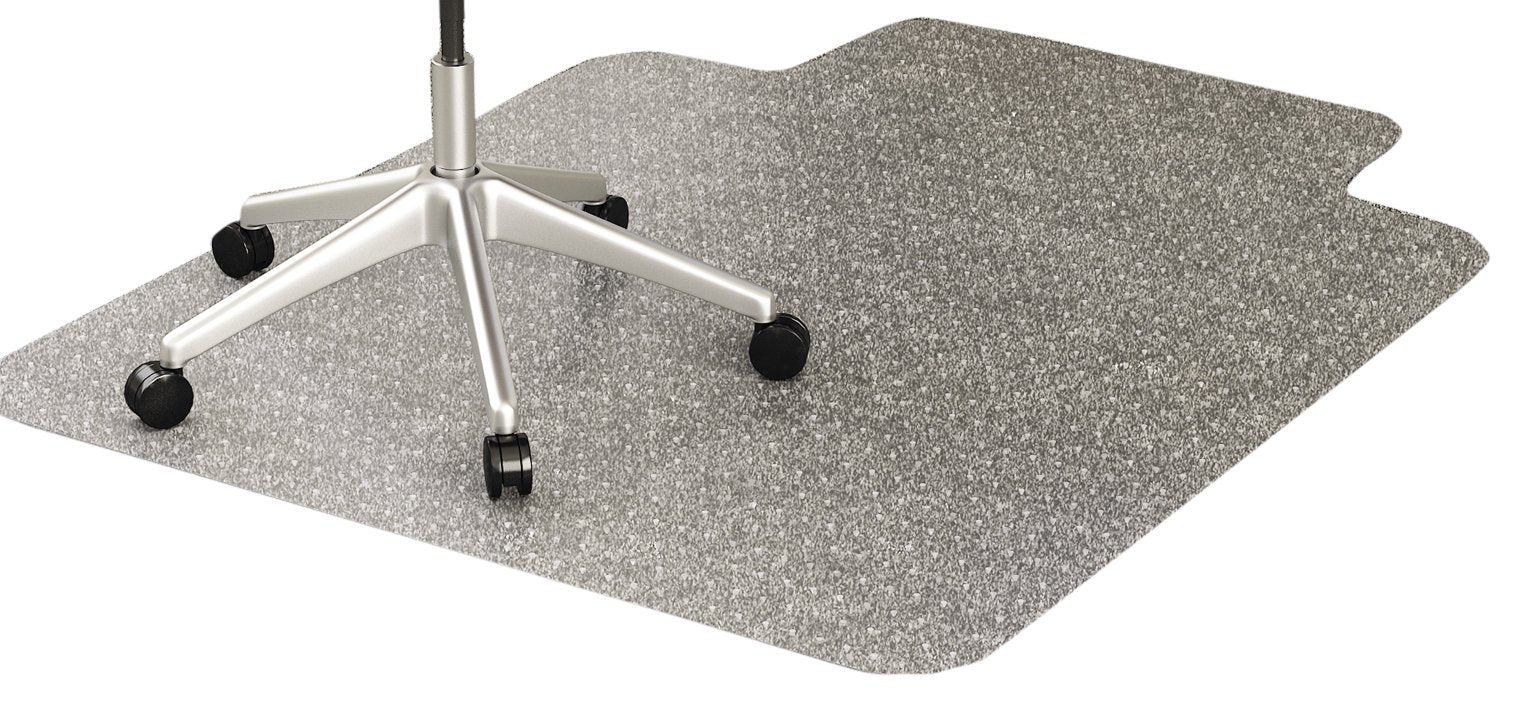deflecto 36 x 48 w/Lip Clear EconoMat Occasional Use Chair Mat for Low Pile