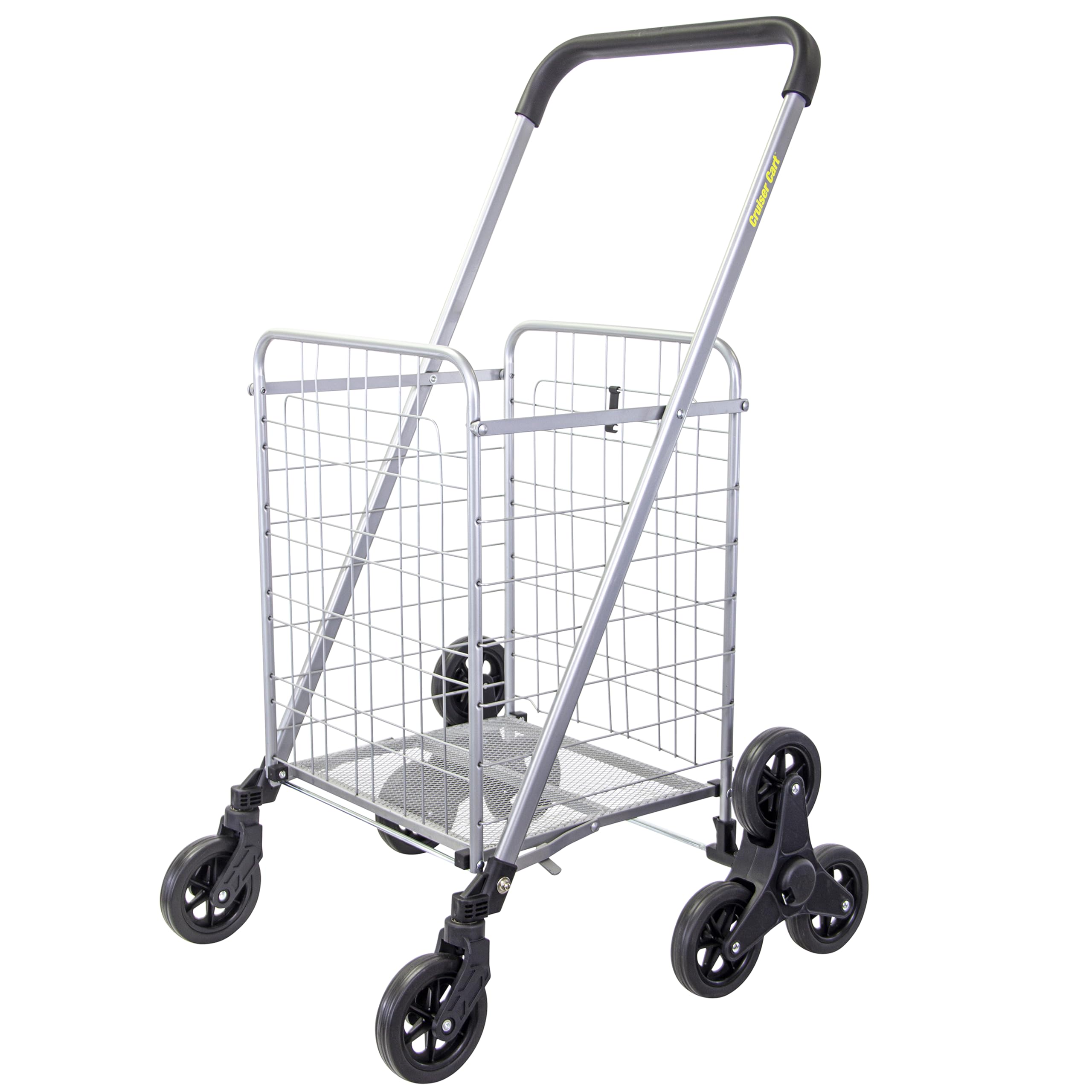 dbest products Stair Climber Cruiser Cart Shopping Grocery Rolling Folding Laundry Basket on Wheels Foldable Utility Trolley Com