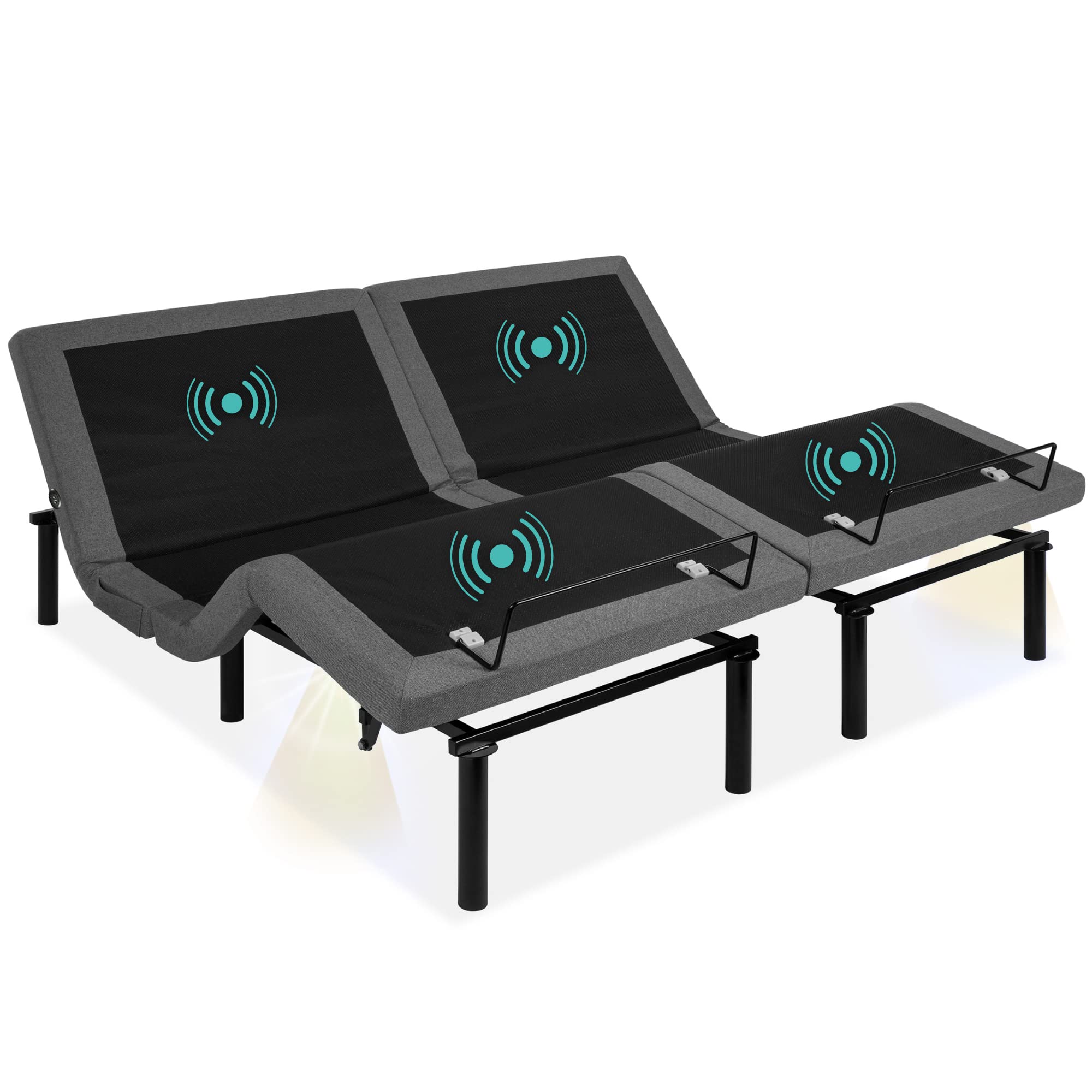 Best Choice Products Ergonomic Split King Size Adjustable Bed, Zero Gravity Base for Stress Management w/Wireless Remote Control