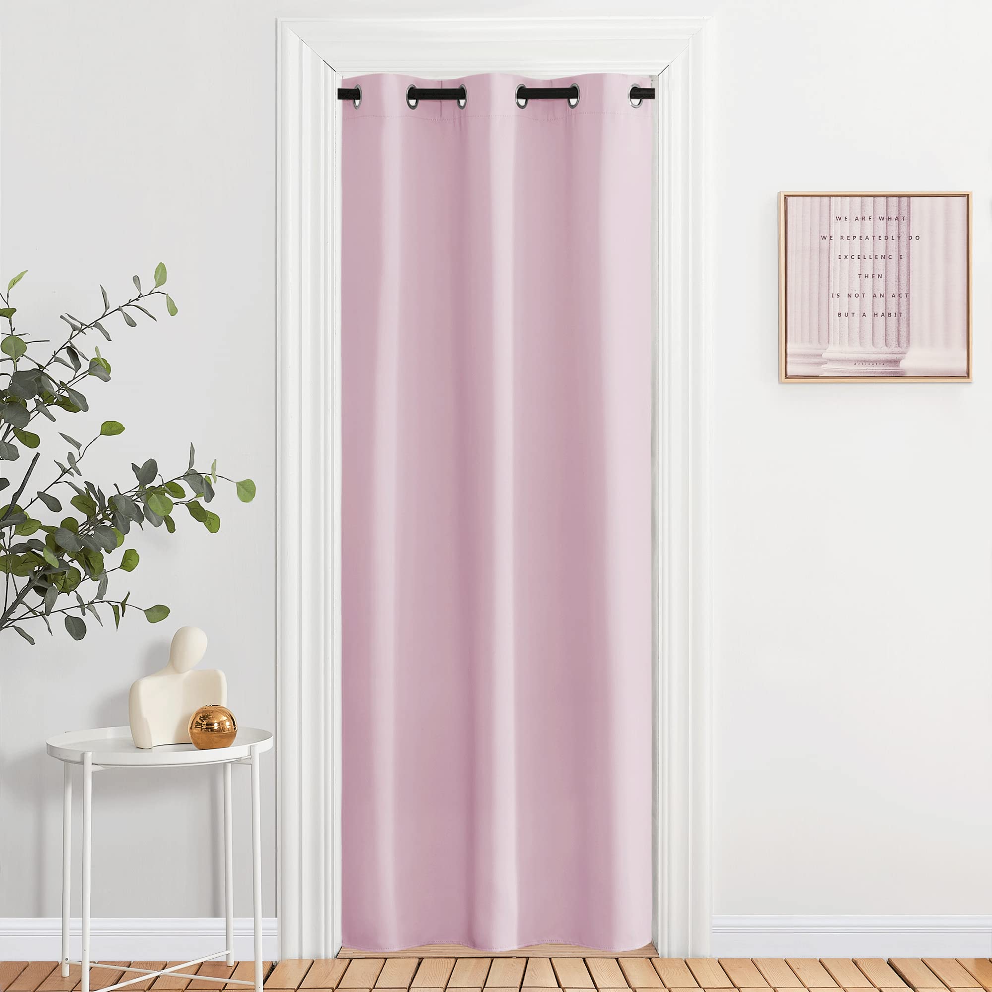 NICETOWN Room Darkening Curtain for Kids Bedroom Nursery Essential Thermal Insulated Solid Grommet Top Drape Panel (Lavender Pin