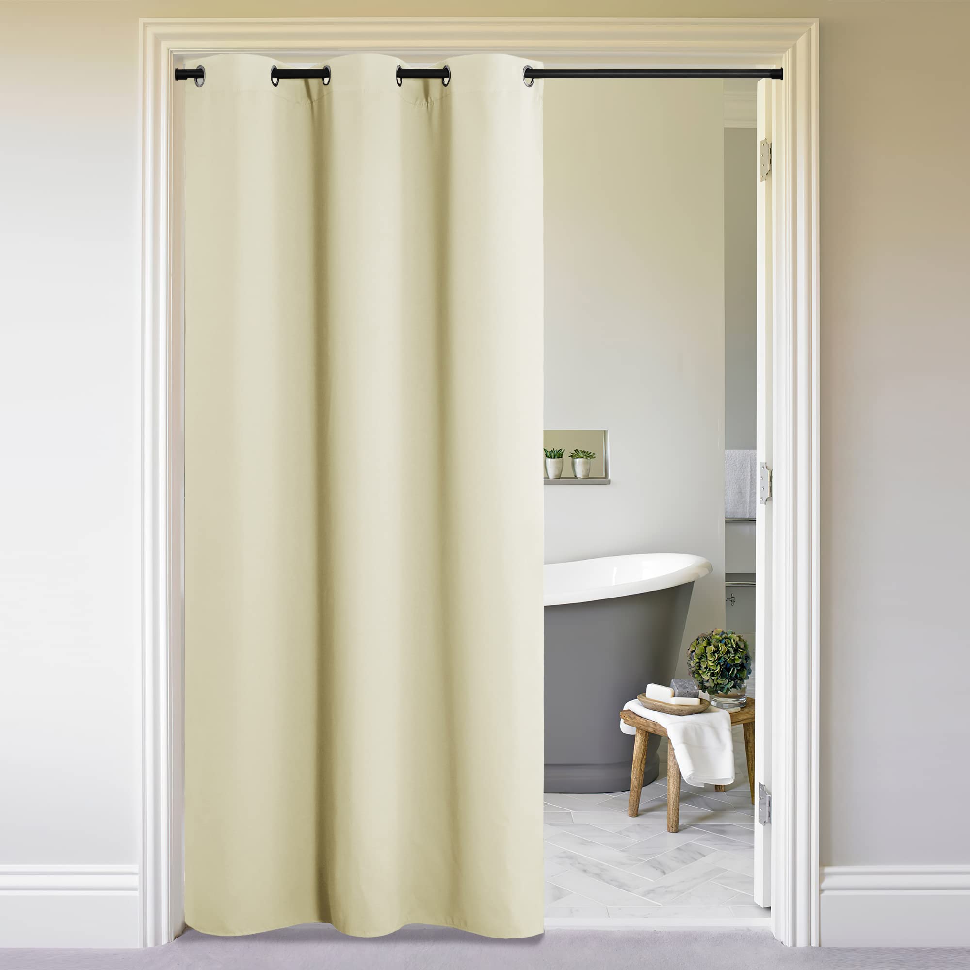 NICETOWN Door Curtain for Doorway Privacy, Curtains 84 Inch Length, Room Divider Cover, Blackout Temporary Insulated Closet Curt