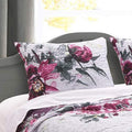 Greenland Home Rose Touch Pillow Sham, Standard, Gray
