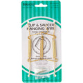 Bards Gold-toned Wall Mountable Tension Cup and Saucer Hanger, 8 H x 2.75 W x 1 D