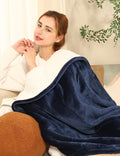 Heated Throw Blanket Electric Blanket, 50x60 Heating Throw Blanket with 5 Heating Levels & 4 Hours Auto Off, Reversible Flannel 