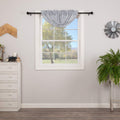 VHC Brands Sawyer Mill Blue Balloon Valance Lined Farmhouse Stripe for Kitchen or Dining Room Windows 15x60 Curtain
